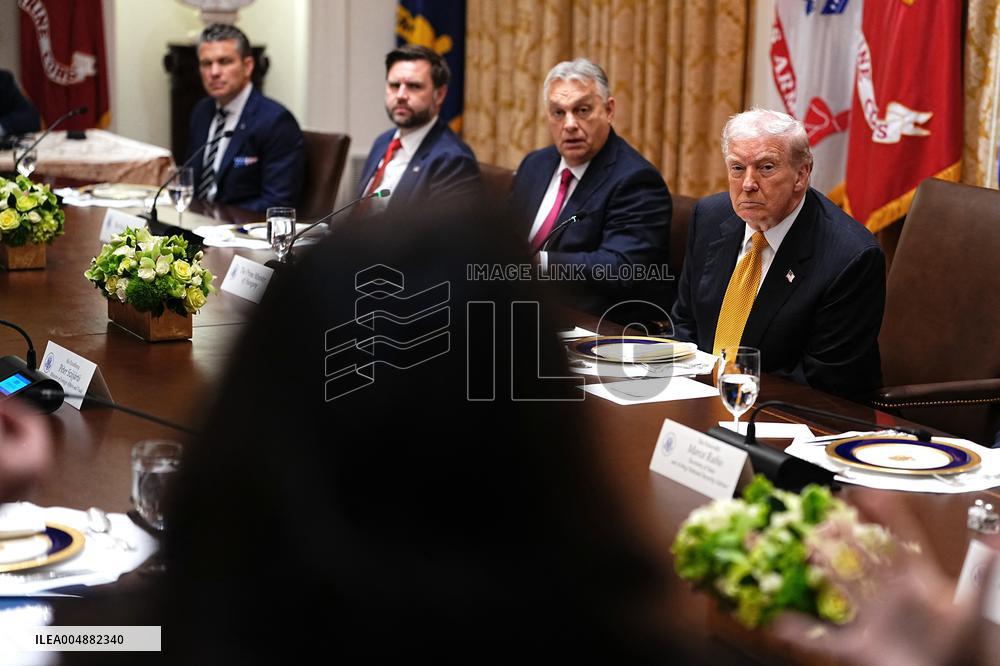 Trump Hosts a Bilateral Lunce with PM Orban of Hungary