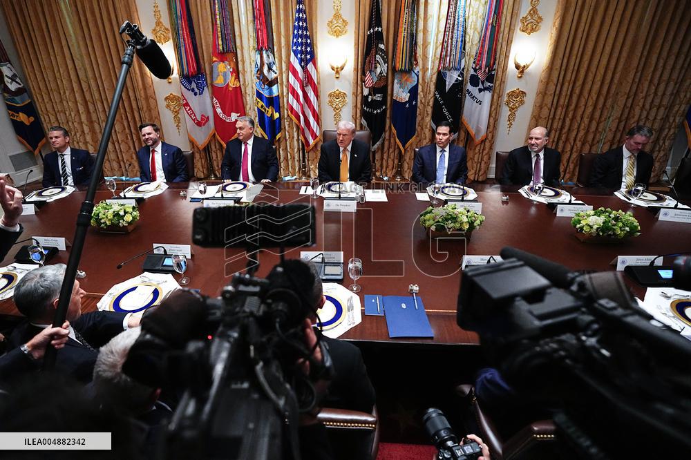 Trump Hosts a Bilateral Lunce with PM Orban of Hungary