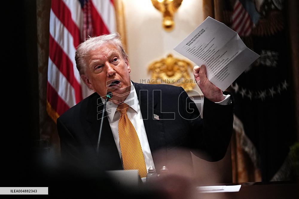 Trump Hosts a Bilateral Lunce with PM Orban of Hungary