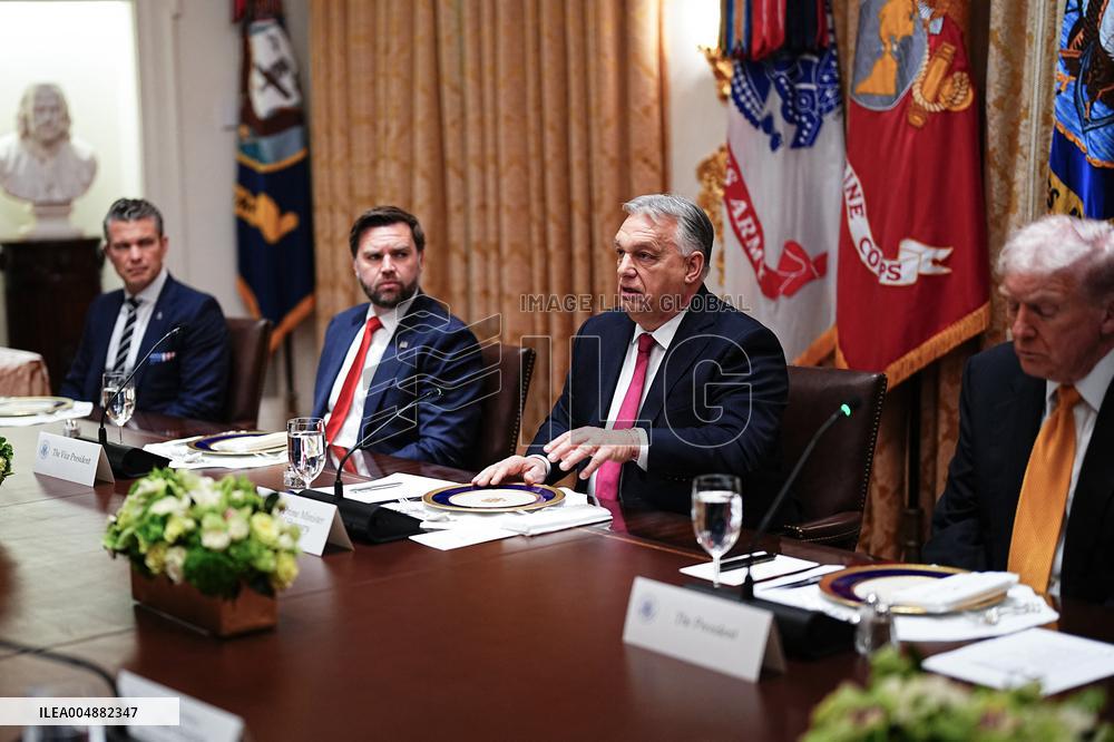 Trump Hosts a Bilateral Lunce with PM Orban of Hungary