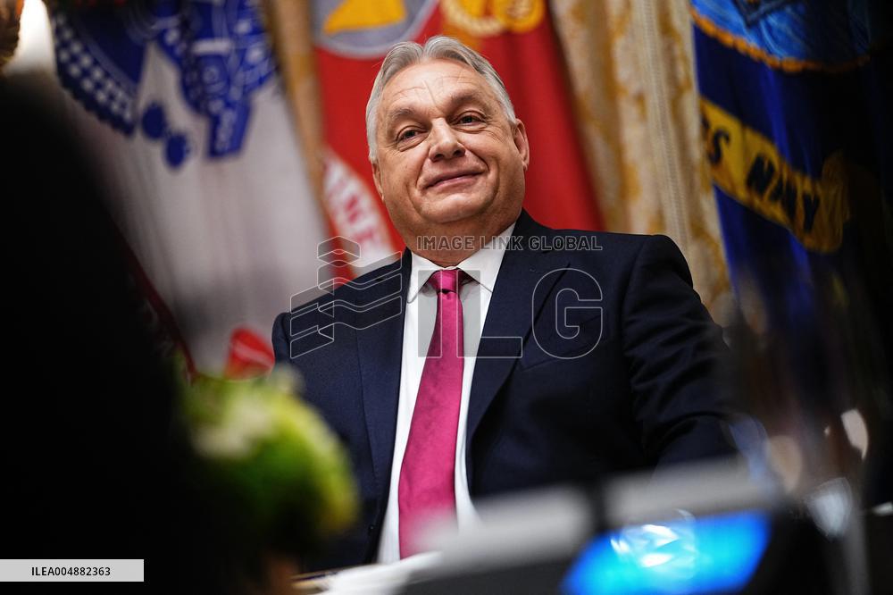 Trump Hosts a Bilateral Lunce with PM Orban of Hungary