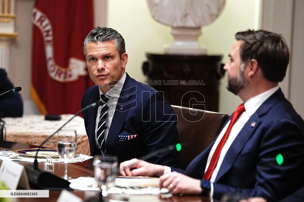 Trump Hosts a Bilateral Lunce with PM Orban of Hungary