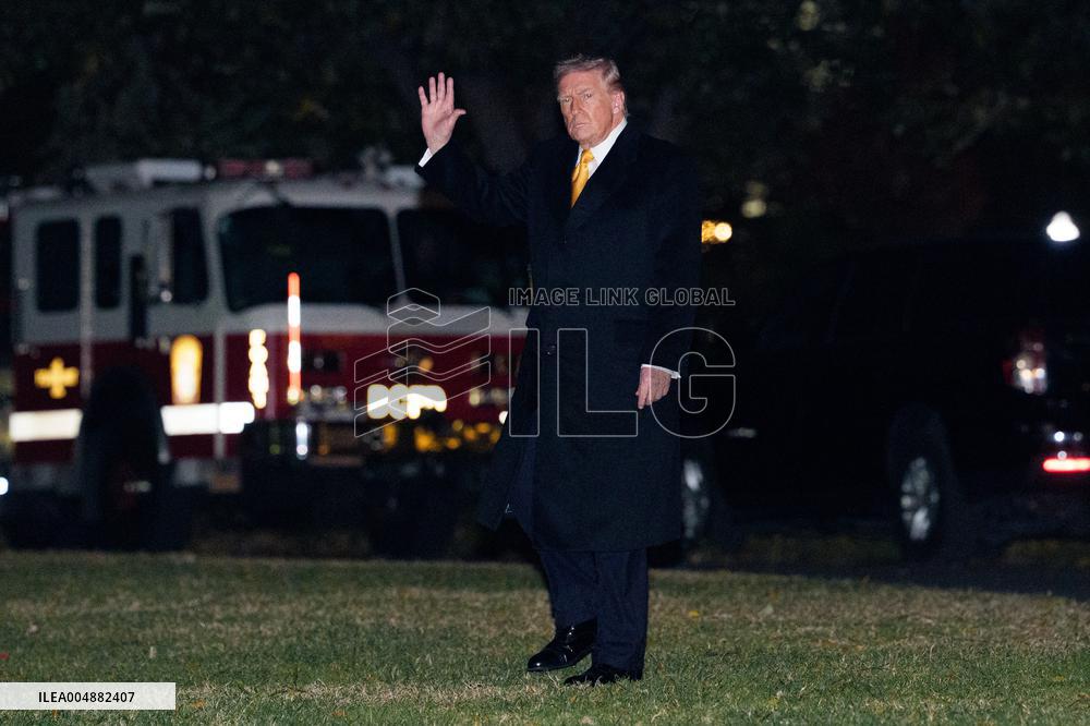 Trump Departs for Palm Beach, FL