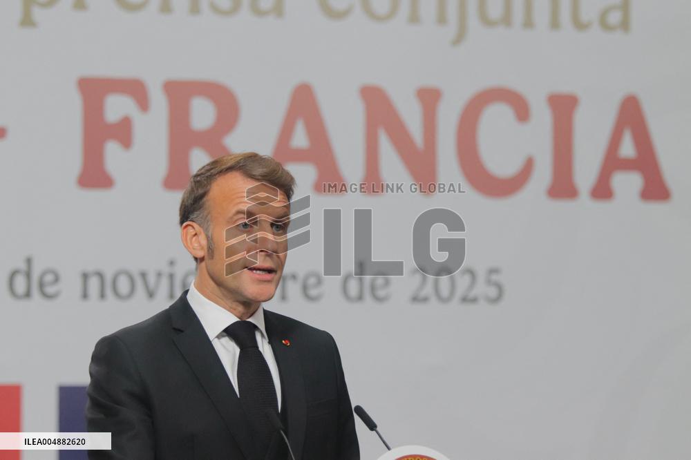 Emmanuel Macron hold News Conference in Mexico