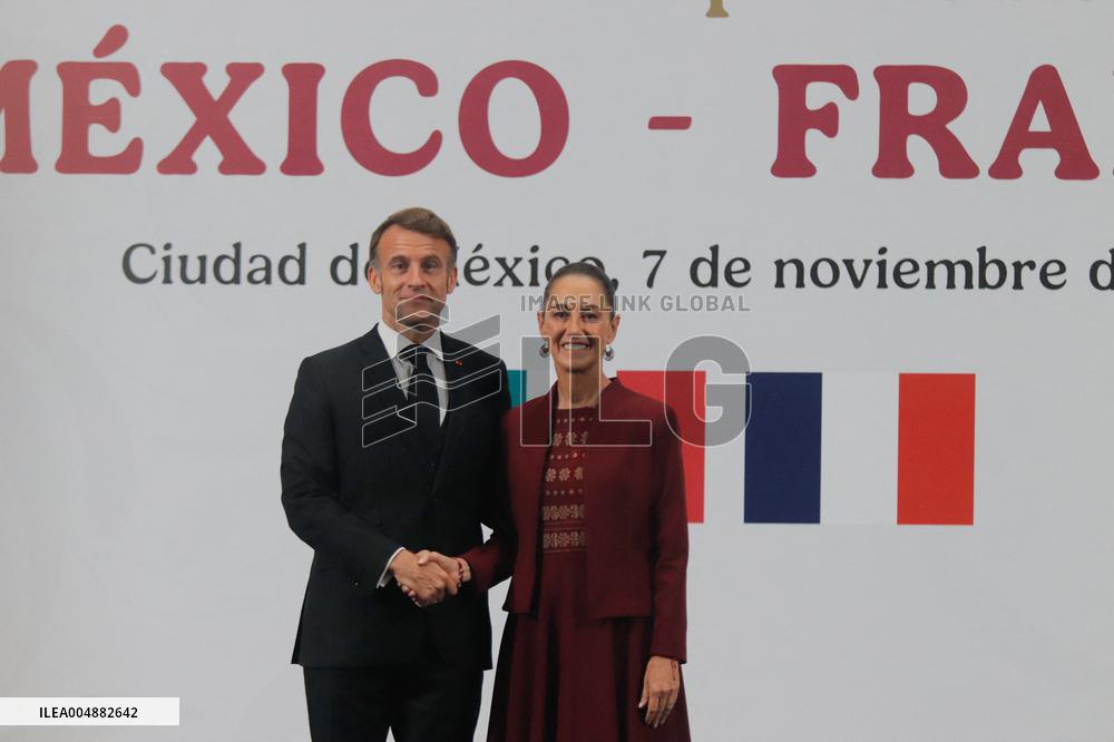 Emmanuel Macron hold News Conference in Mexico