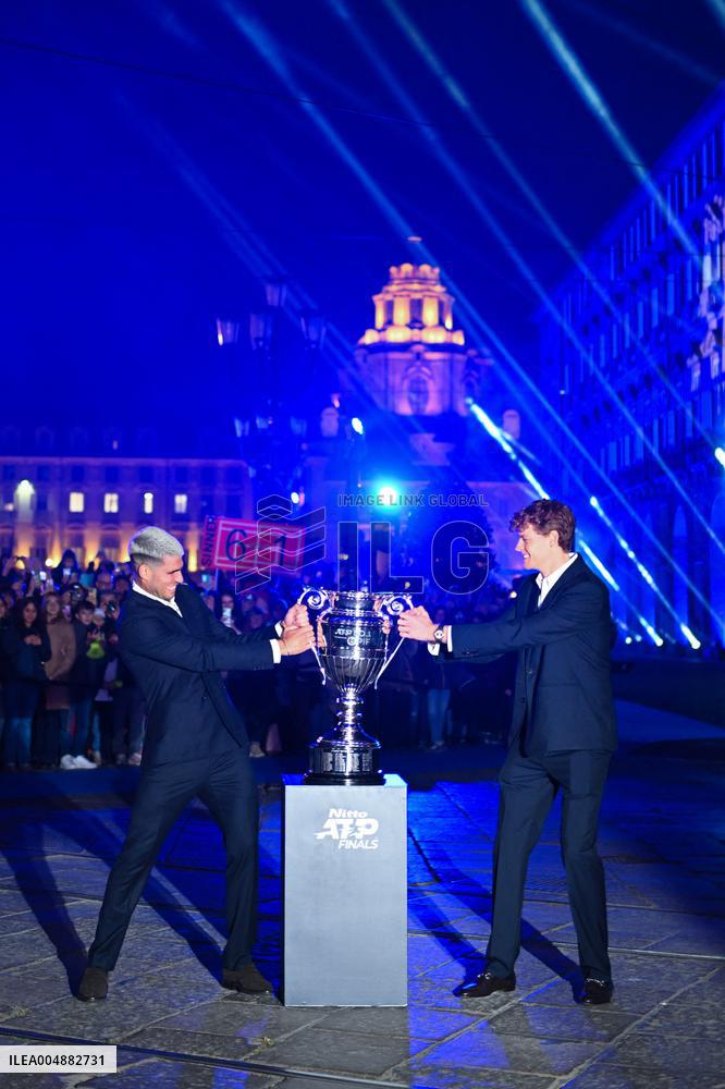 Carlos Alcaraz and Jannik Sinner at 2025 Nitto ATP Finals in Torino