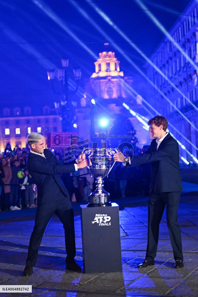Carlos Alcaraz and Jannik Sinner at 2025 Nitto ATP Finals in Torino