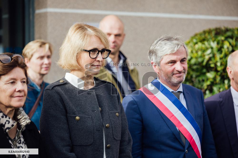 Marie-Pierre Vedrenne at inauguration of police headquarters in Dinard