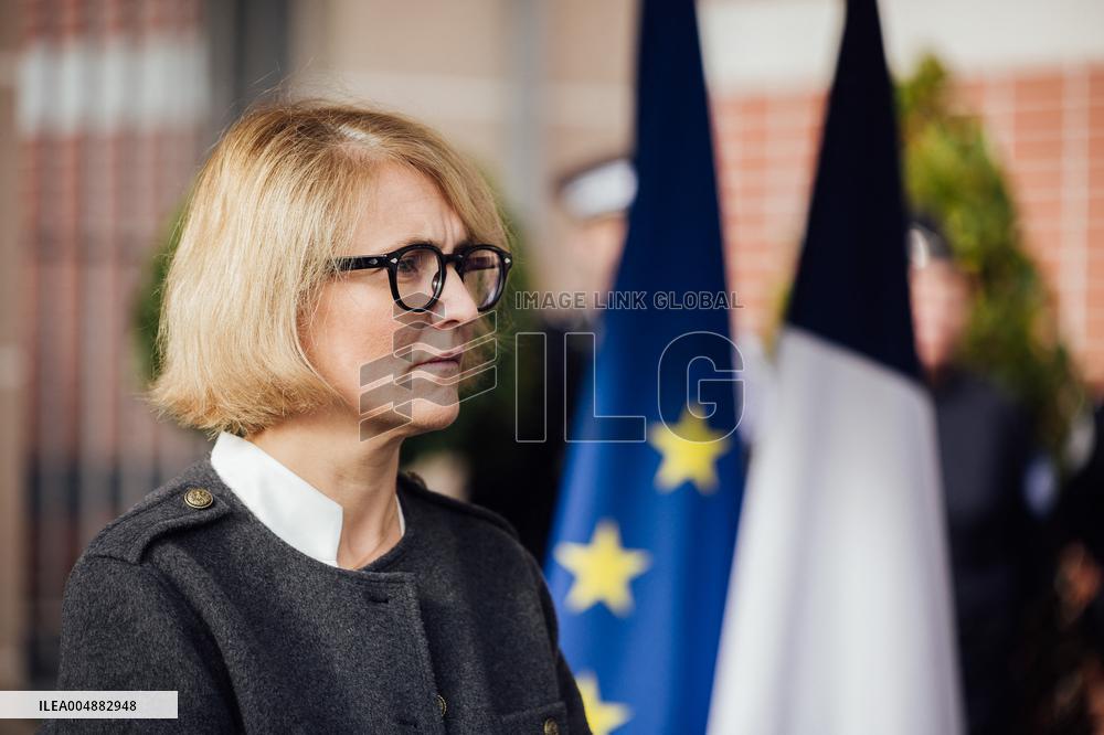 Marie-Pierre Vedrenne at inauguration of police headquarters in Dinard