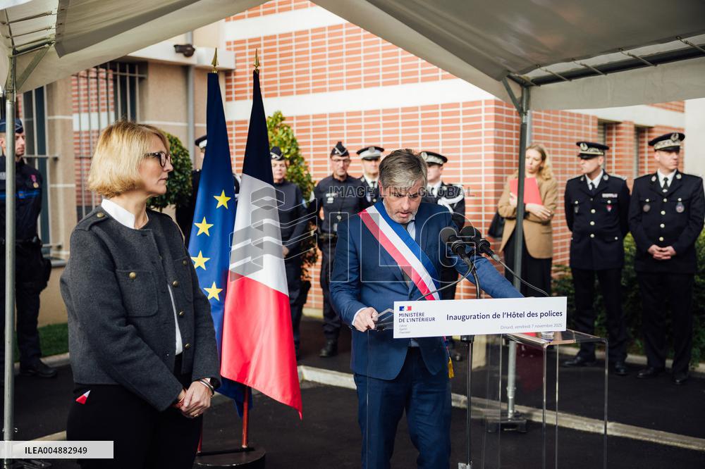 Marie-Pierre Vedrenne at inauguration of police headquarters in Dinard