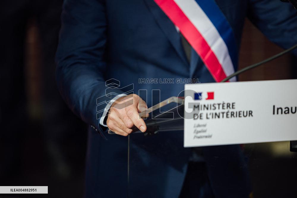 Marie-Pierre Vedrenne at inauguration of police headquarters in Dinard