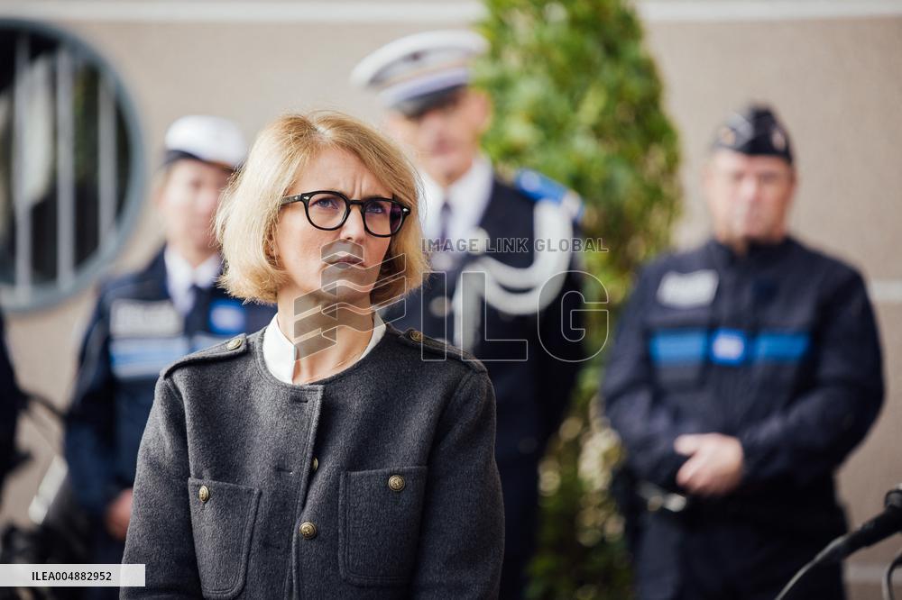 Marie-Pierre Vedrenne at inauguration of police headquarters in Dinard