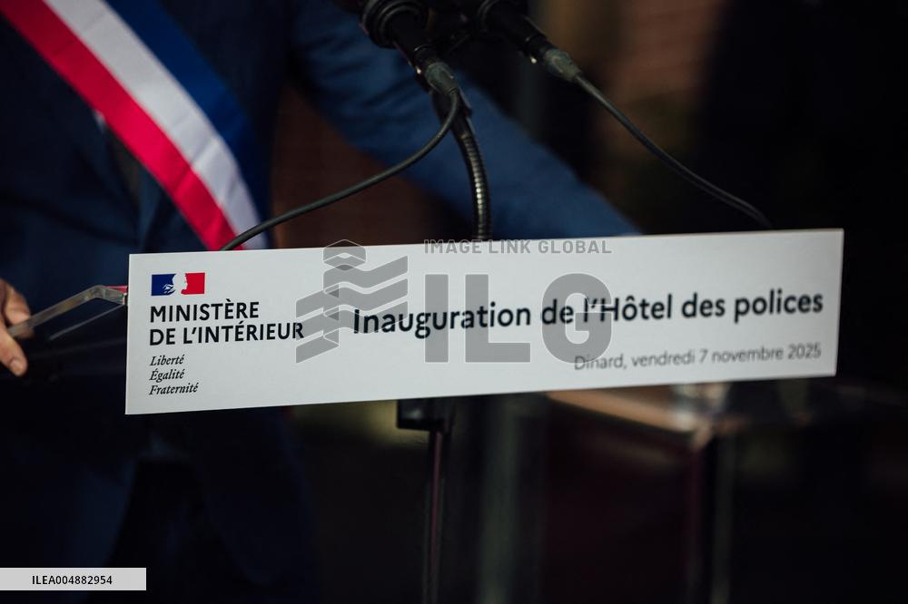 Marie-Pierre Vedrenne at inauguration of police headquarters in Dinard