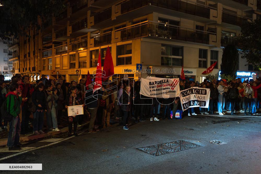 Jordan Bardella signs copies of his book Ce que veulent les Français - Nice