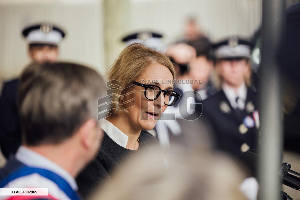 Marie-Pierre Vedrenne at inauguration of police headquarters in Dinard