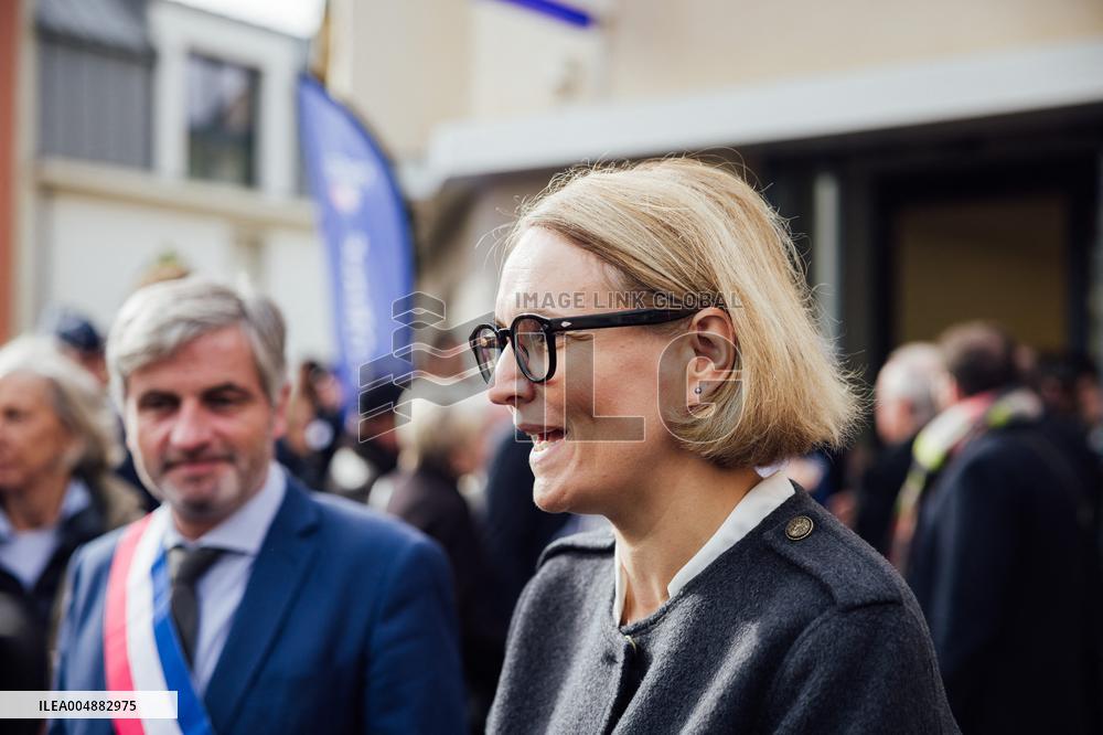 Marie-Pierre Vedrenne at inauguration of police headquarters in Dinard