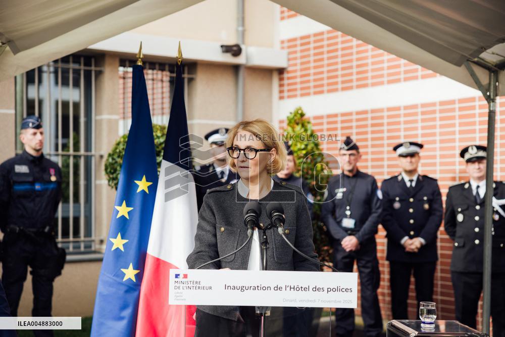 Marie-Pierre Vedrenne at inauguration of police headquarters in Dinard