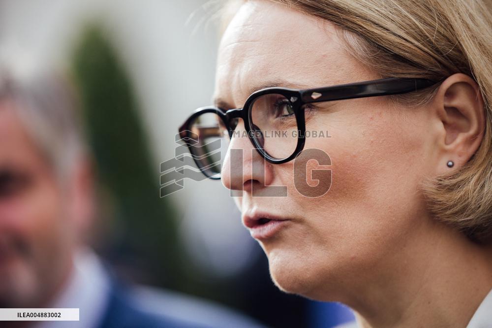 Marie-Pierre Vedrenne at inauguration of police headquarters in Dinard