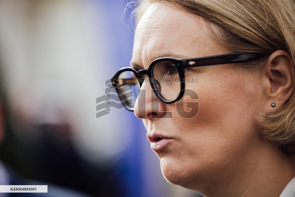 Marie-Pierre Vedrenne at inauguration of police headquarters in Dinard