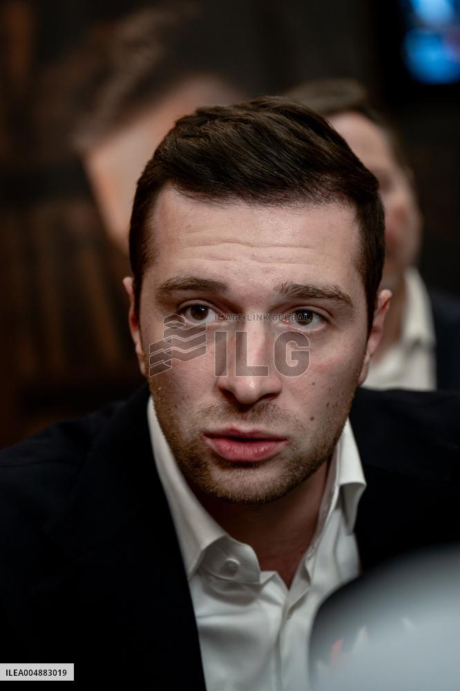 Jordan Bardella signs copies of his book Ce que veulent les Français - Nice