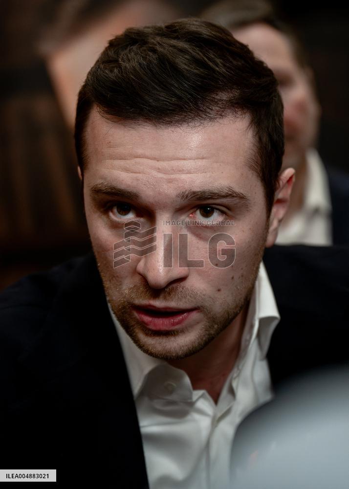 Jordan Bardella signs copies of his book Ce que veulent les Français - Nice