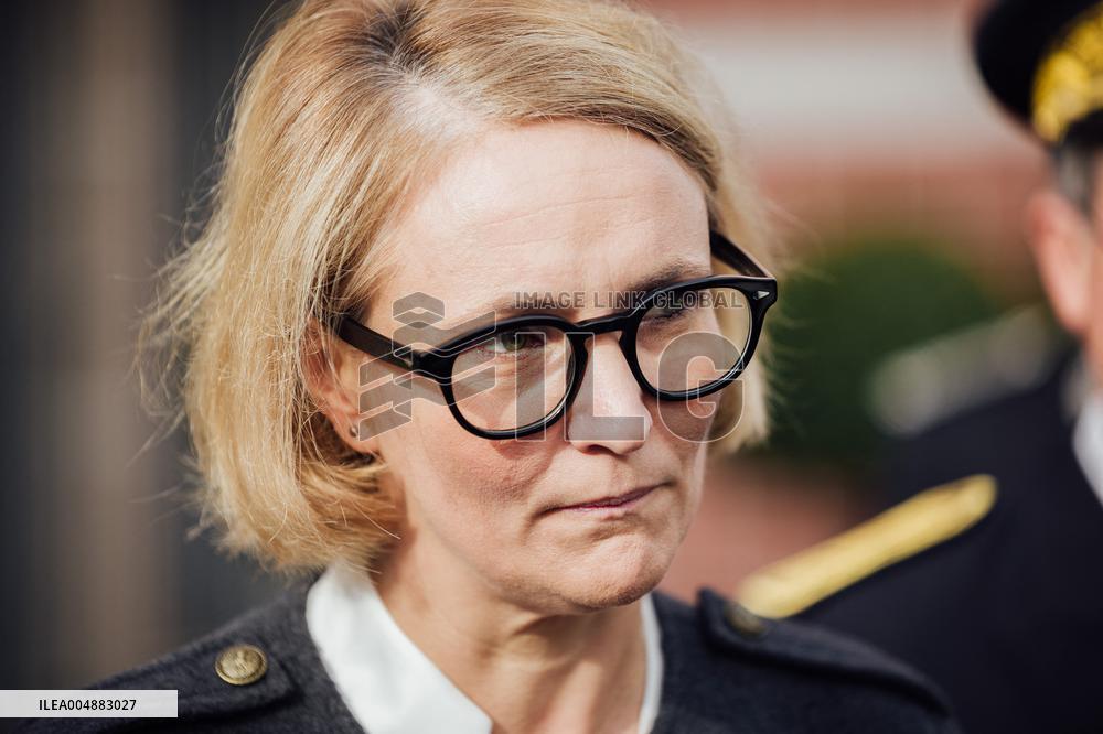 Marie-Pierre Vedrenne at inauguration of police headquarters in Dinard