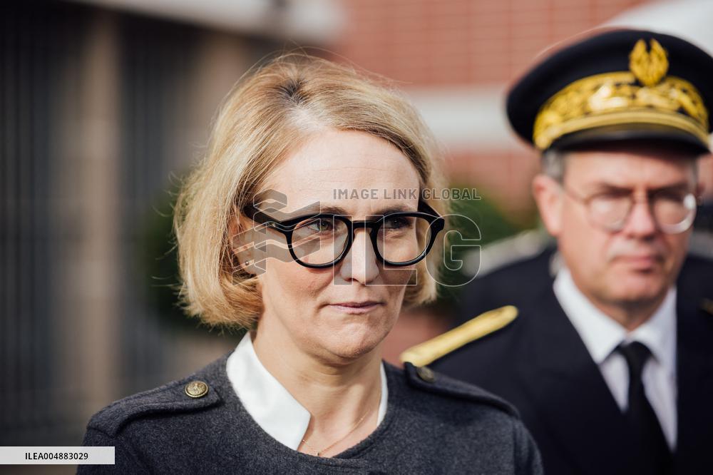 Marie-Pierre Vedrenne at inauguration of police headquarters in Dinard