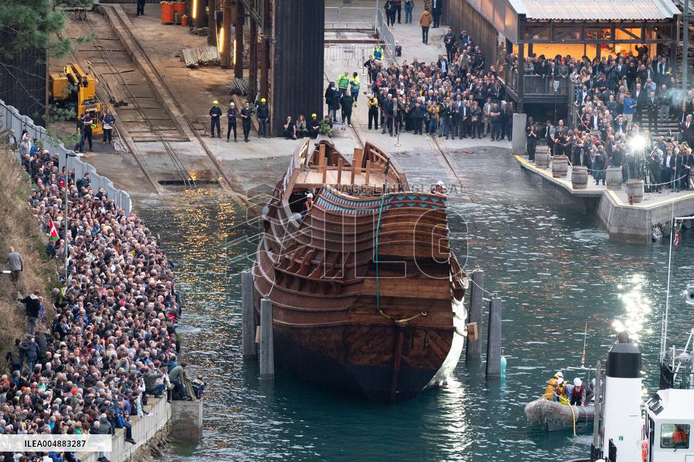 16th Century Basque Whaler Replica Launching- Pasaia