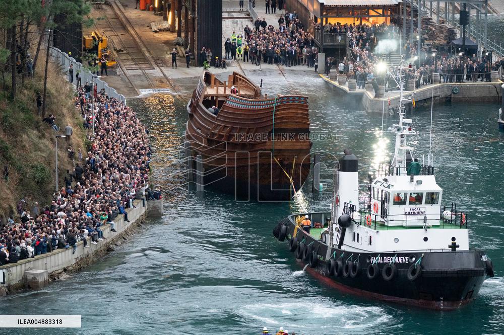 16th Century Basque Whaler Replica Launching- Pasaia