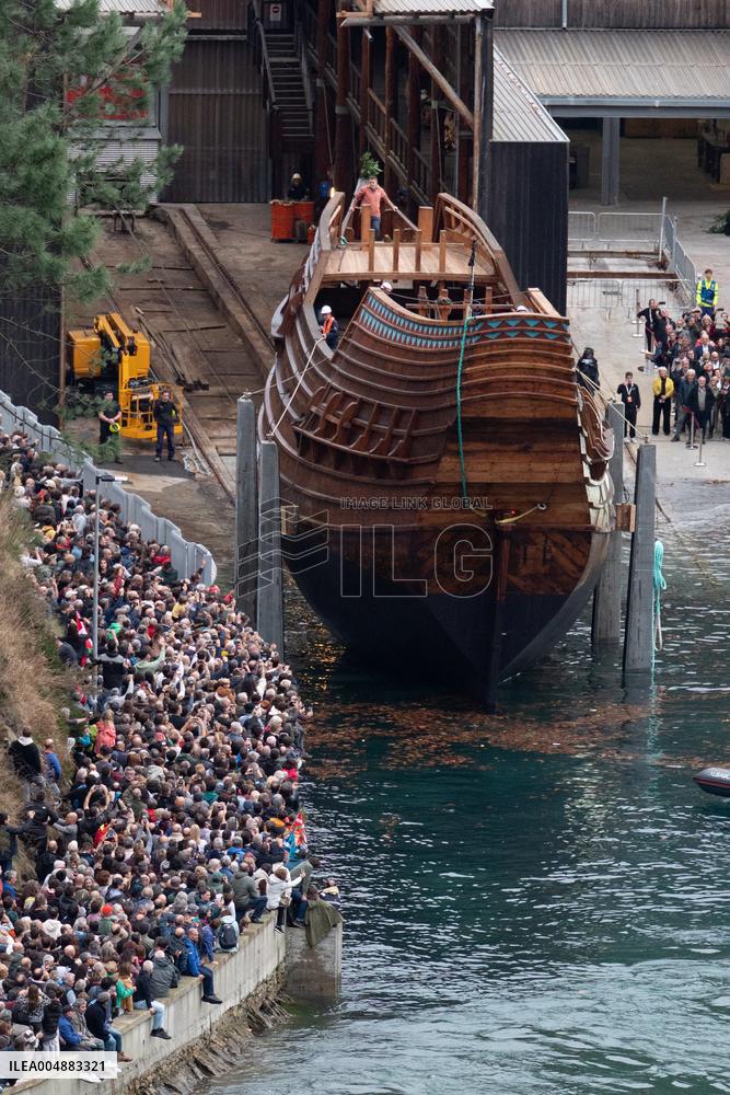 16th Century Basque Whaler Replica Launching- Pasaia