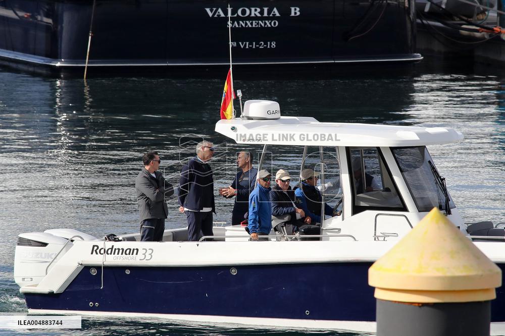 Juan Carlos I at Regattas at the Club Nautico de Sanxenxo - Spain
