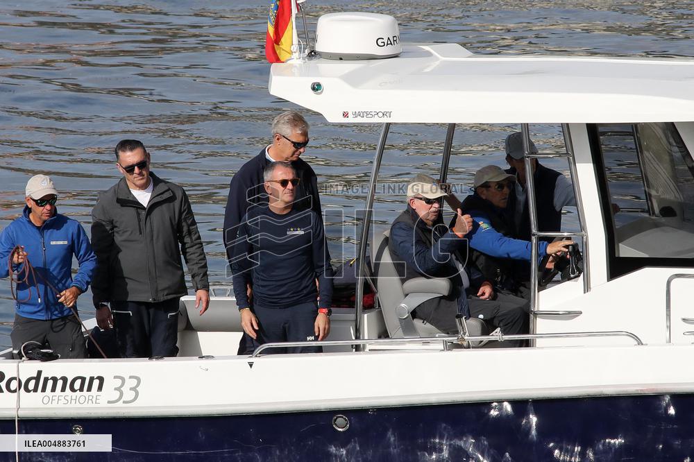 Juan Carlos I at Regattas at the Club Nautico de Sanxenxo - Spain