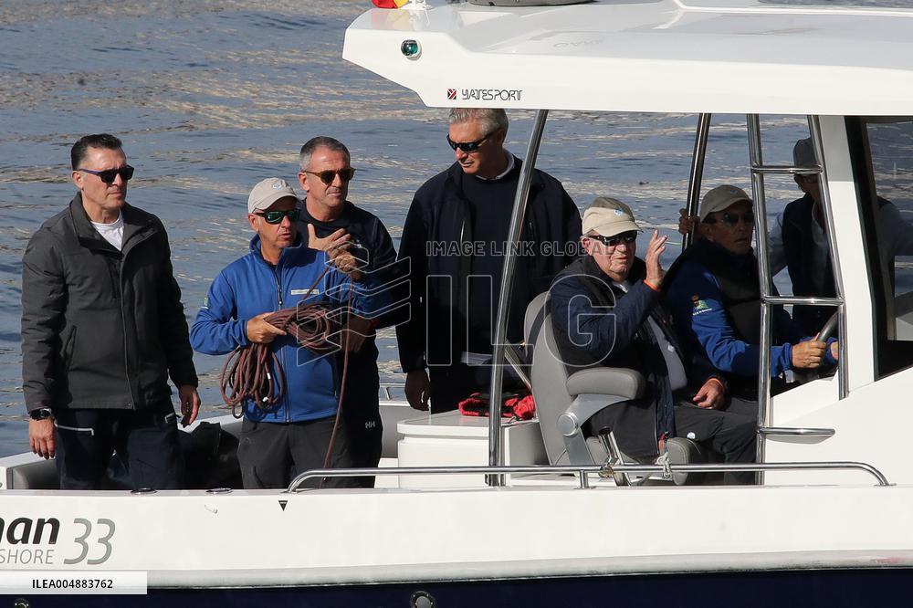 Juan Carlos I at Regattas at the Club Nautico de Sanxenxo - Spain