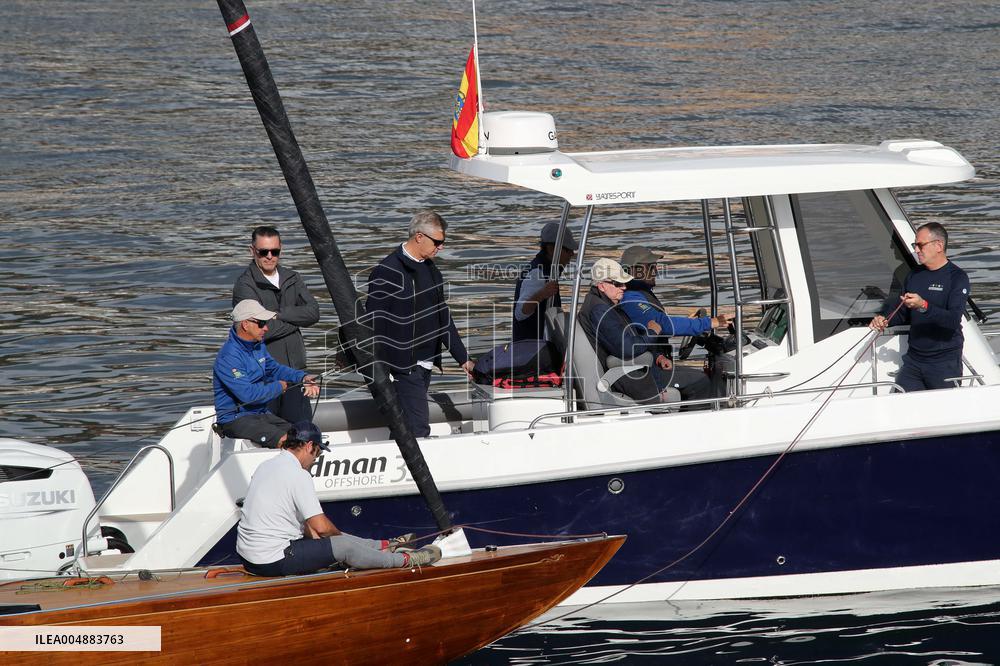 Juan Carlos I at Regattas at the Club Nautico de Sanxenxo - Spain