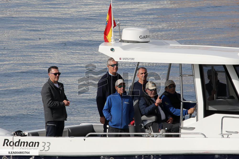 Juan Carlos I at Regattas at the Club Nautico de Sanxenxo - Spain