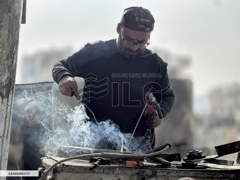 Gaza Man Rebuilds Bombed Bakery - Gaza Strip