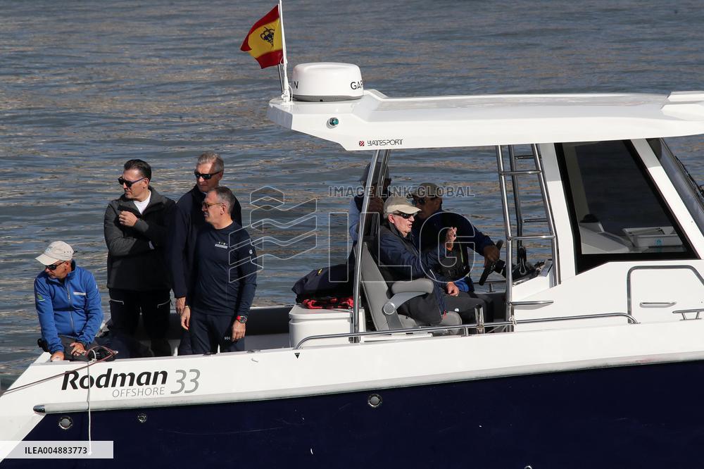 Juan Carlos I at Regattas at the Club Nautico de Sanxenxo - Spain