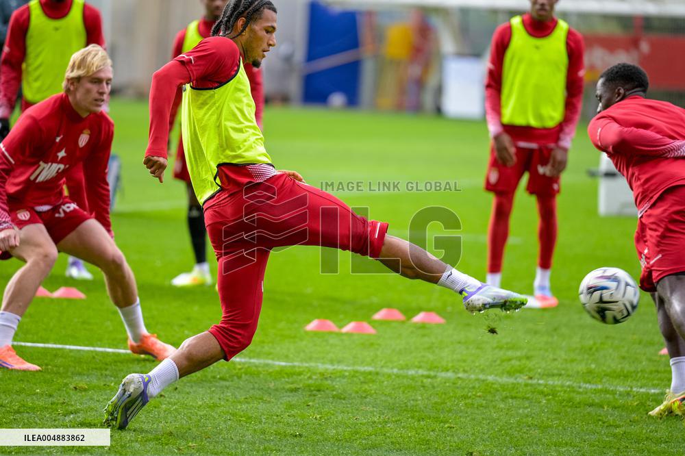 AS Monaco Training and Press Conference - La Turbie