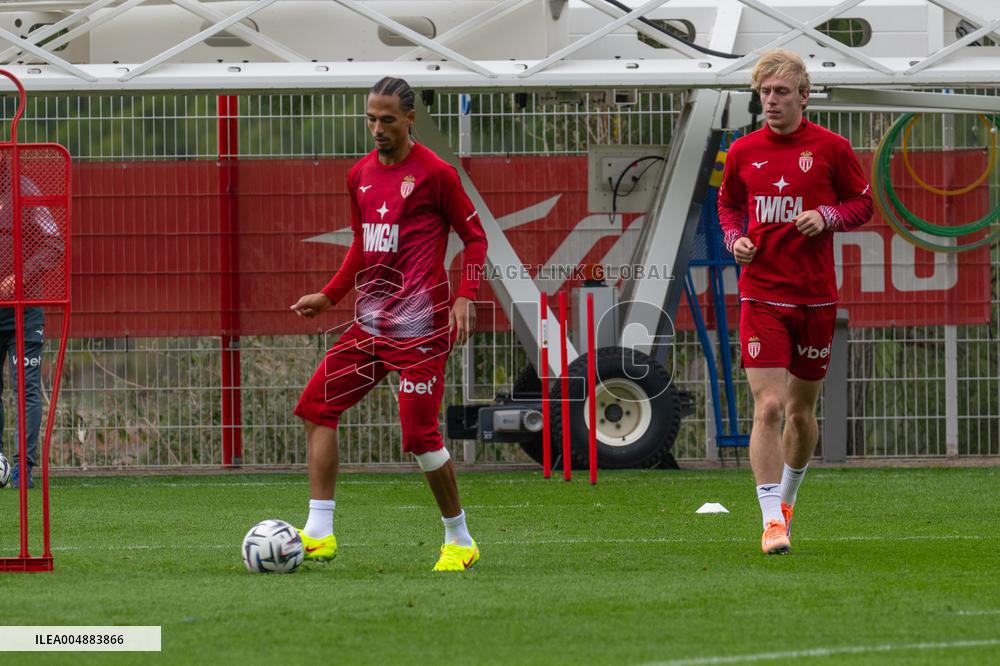 AS Monaco Training and Press Conference - La Turbie