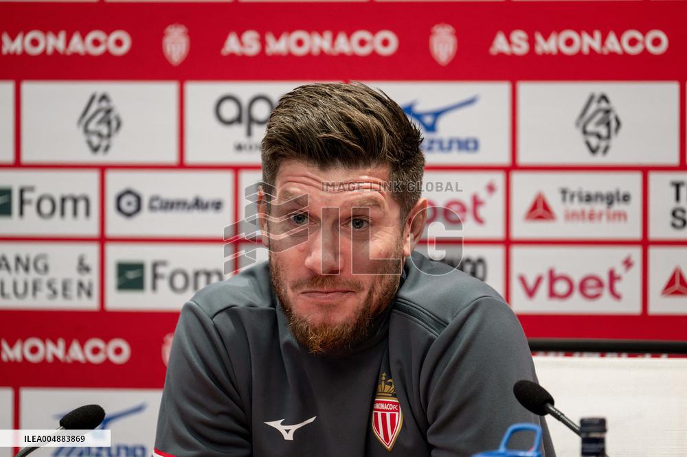 AS Monaco Training and Press Conference - La Turbie