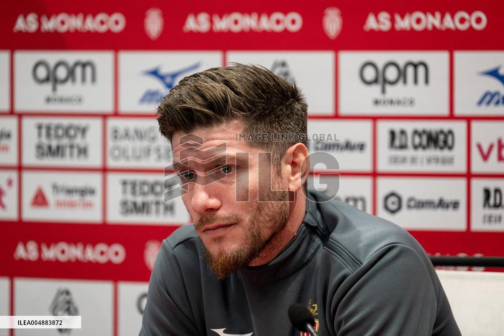 AS Monaco Training and Press Conference - La Turbie