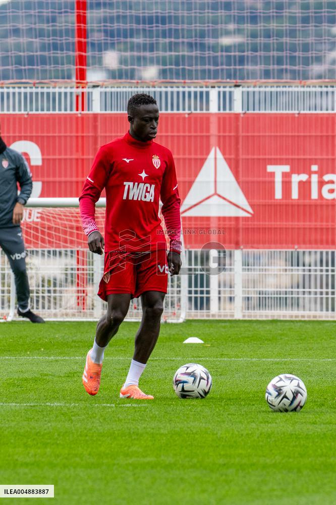 AS Monaco Training and Press Conference - La Turbie