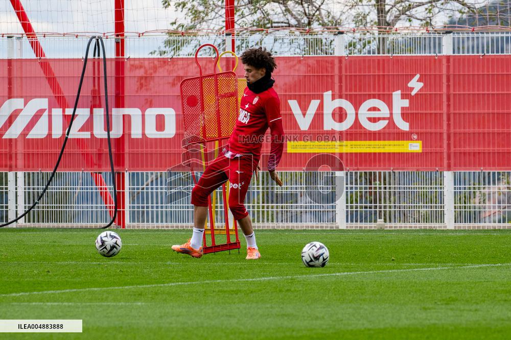 AS Monaco Training and Press Conference - La Turbie