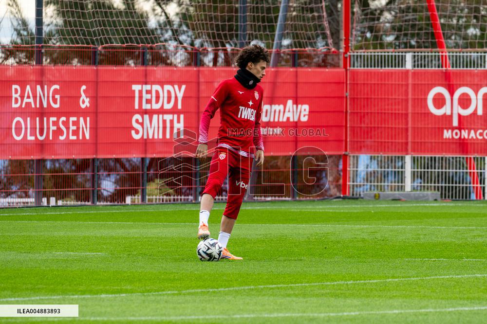 AS Monaco Training and Press Conference - La Turbie