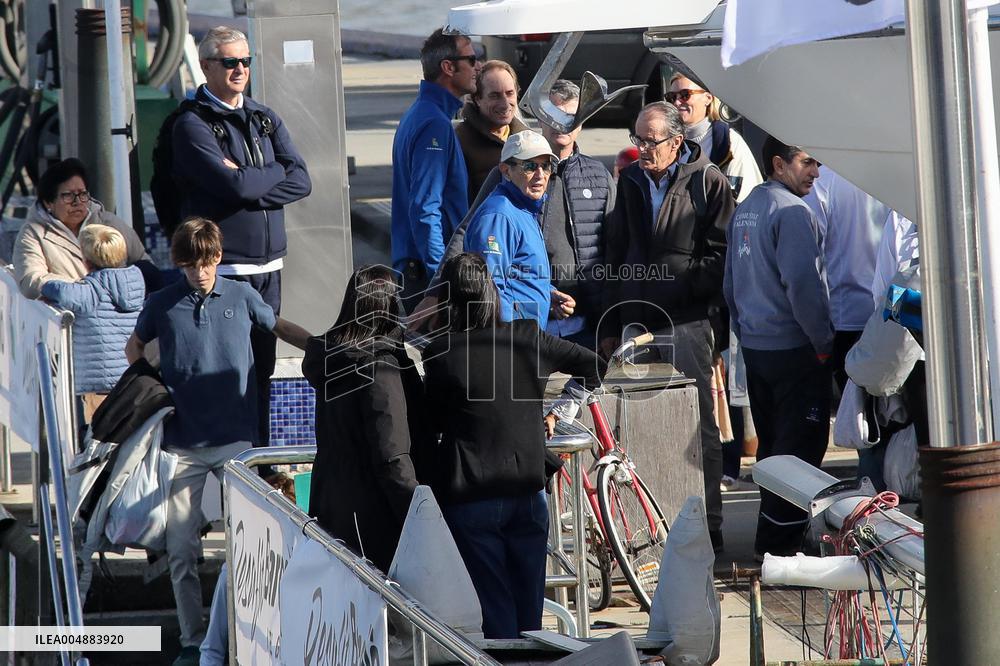 King Juan Carlos I Attending 7 Liga Espanola de 6 Metro - Spain