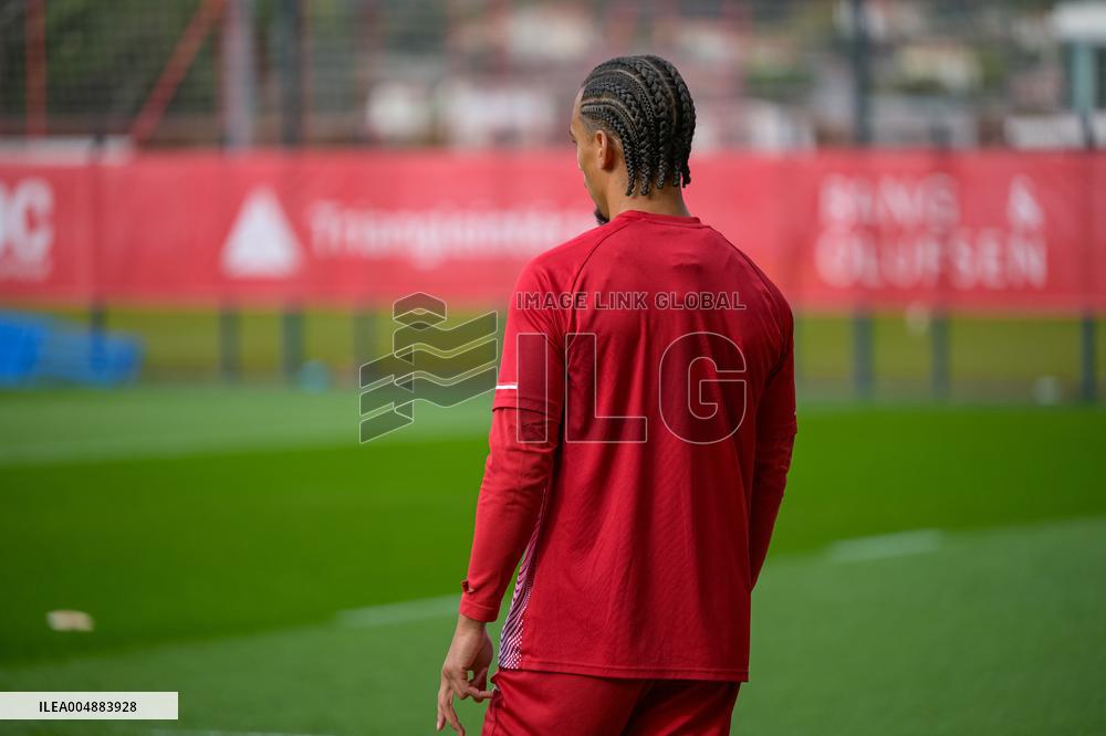 AS Monaco Training and Press Conference - La Turbie