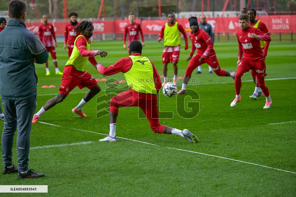 AS Monaco Training and Press Conference - La Turbie