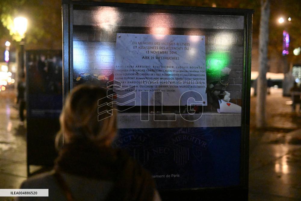 Tribute to victims Ten years after the November 13 attacks - Paris