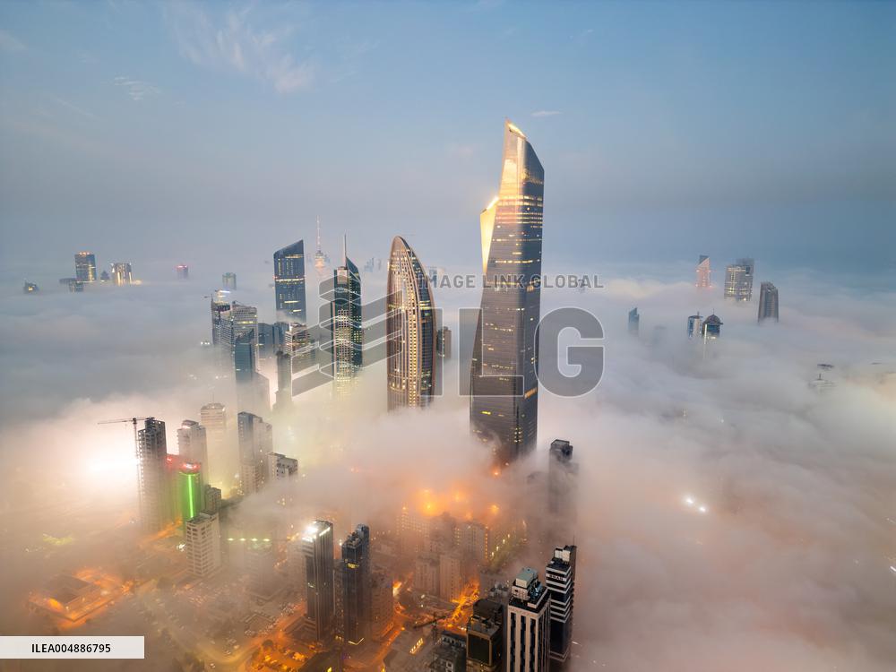 Kuwait City Blanketed Under Fog - Kuwait