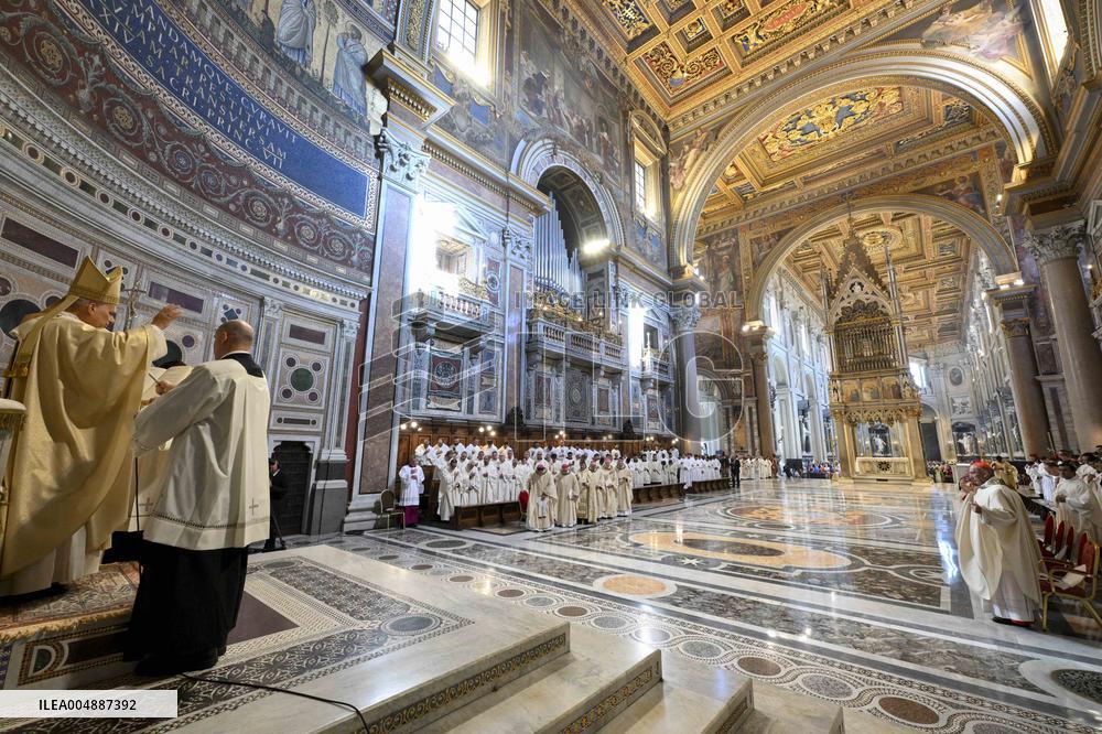 Pope Leo XIV Leads Mass at Basilica of Saint John Lateran - Rome